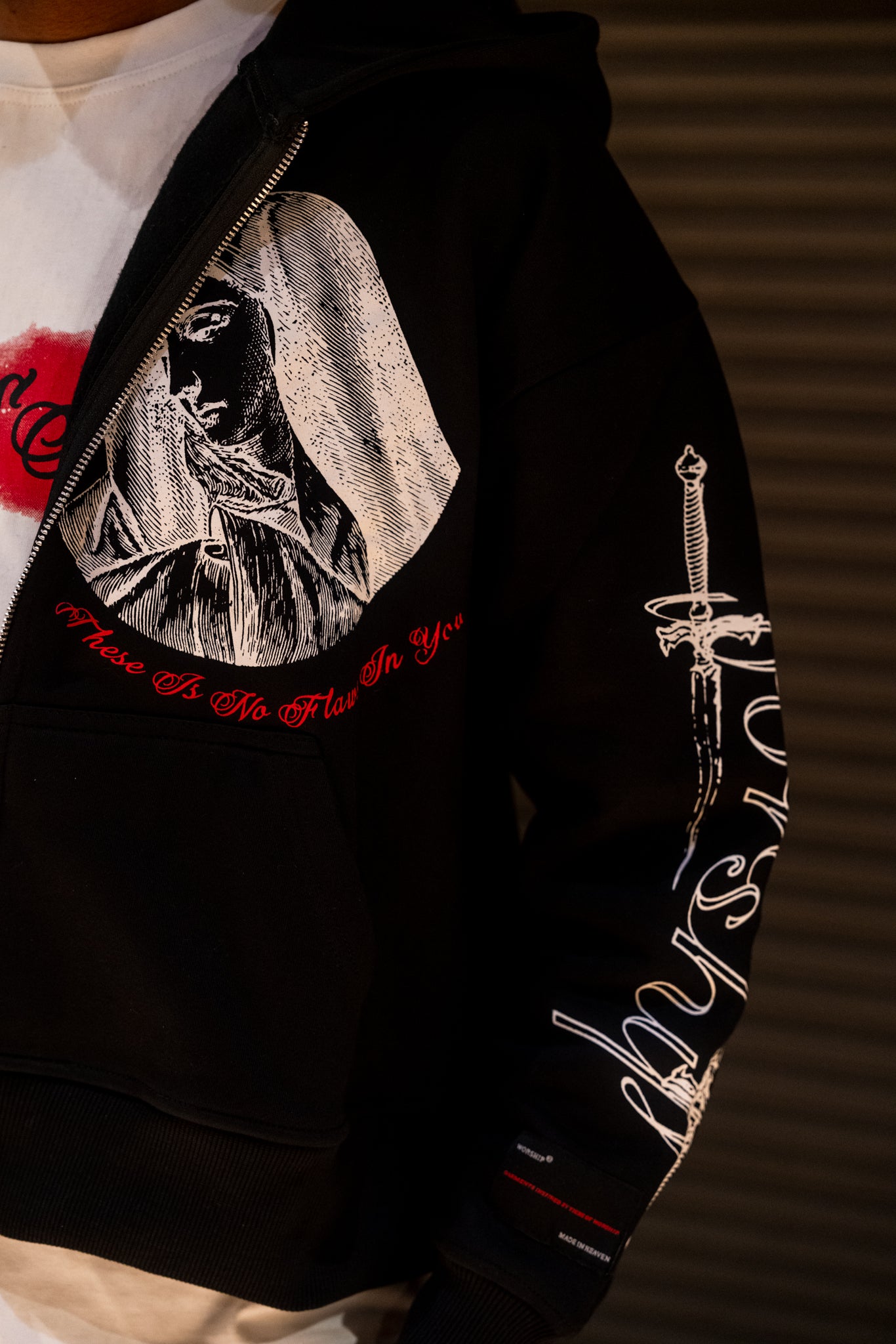 Mother Mary Zip Hoodie