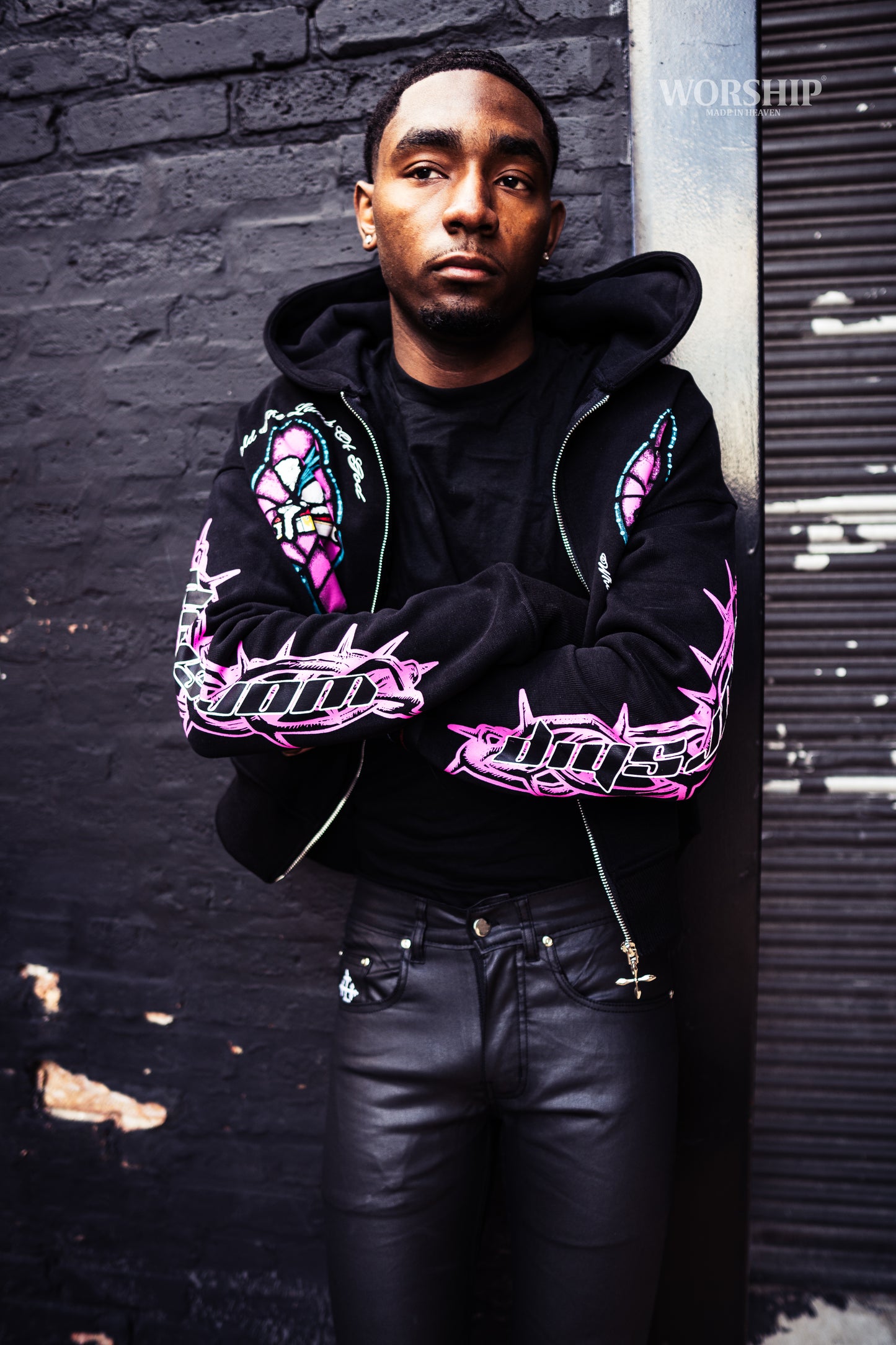 Stained Glass Lamb Zip Hoodie