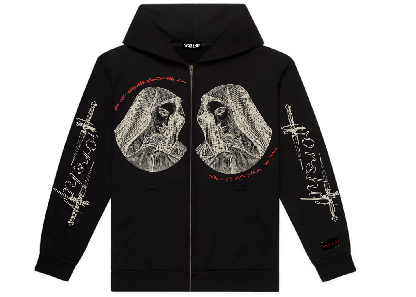 Mother Mary Zip Hoodie