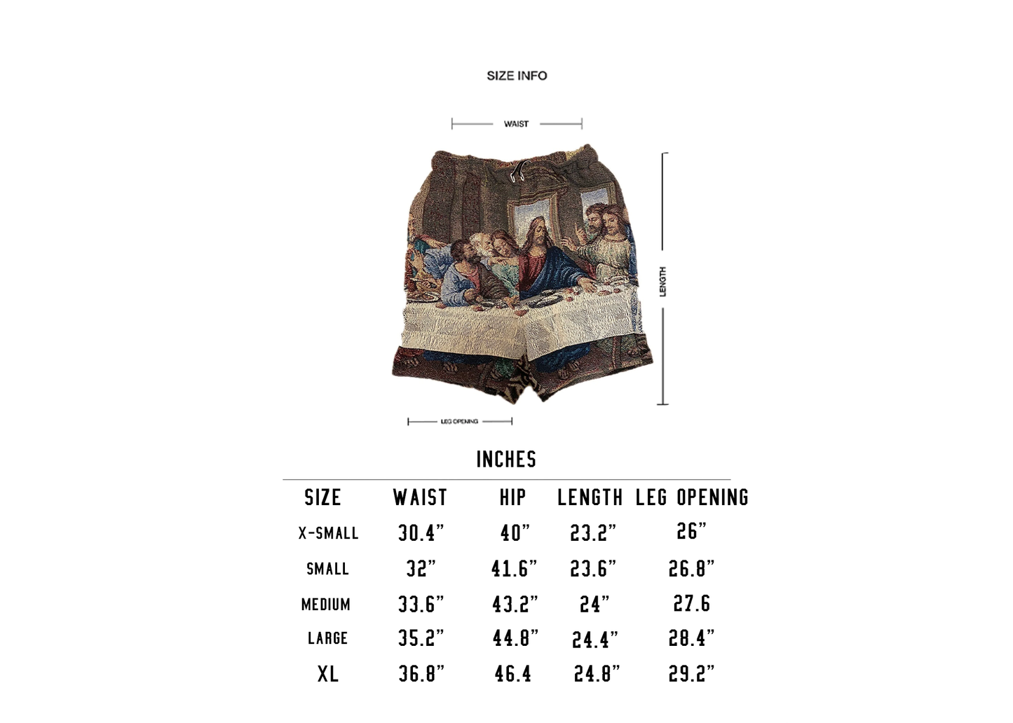 Last Supper Tapestry Shorts