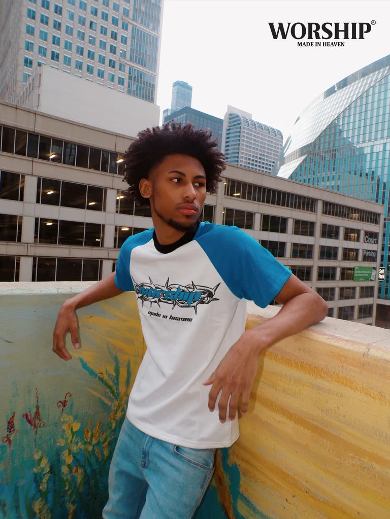 Thorn Raglan T-Shirt (Blue)