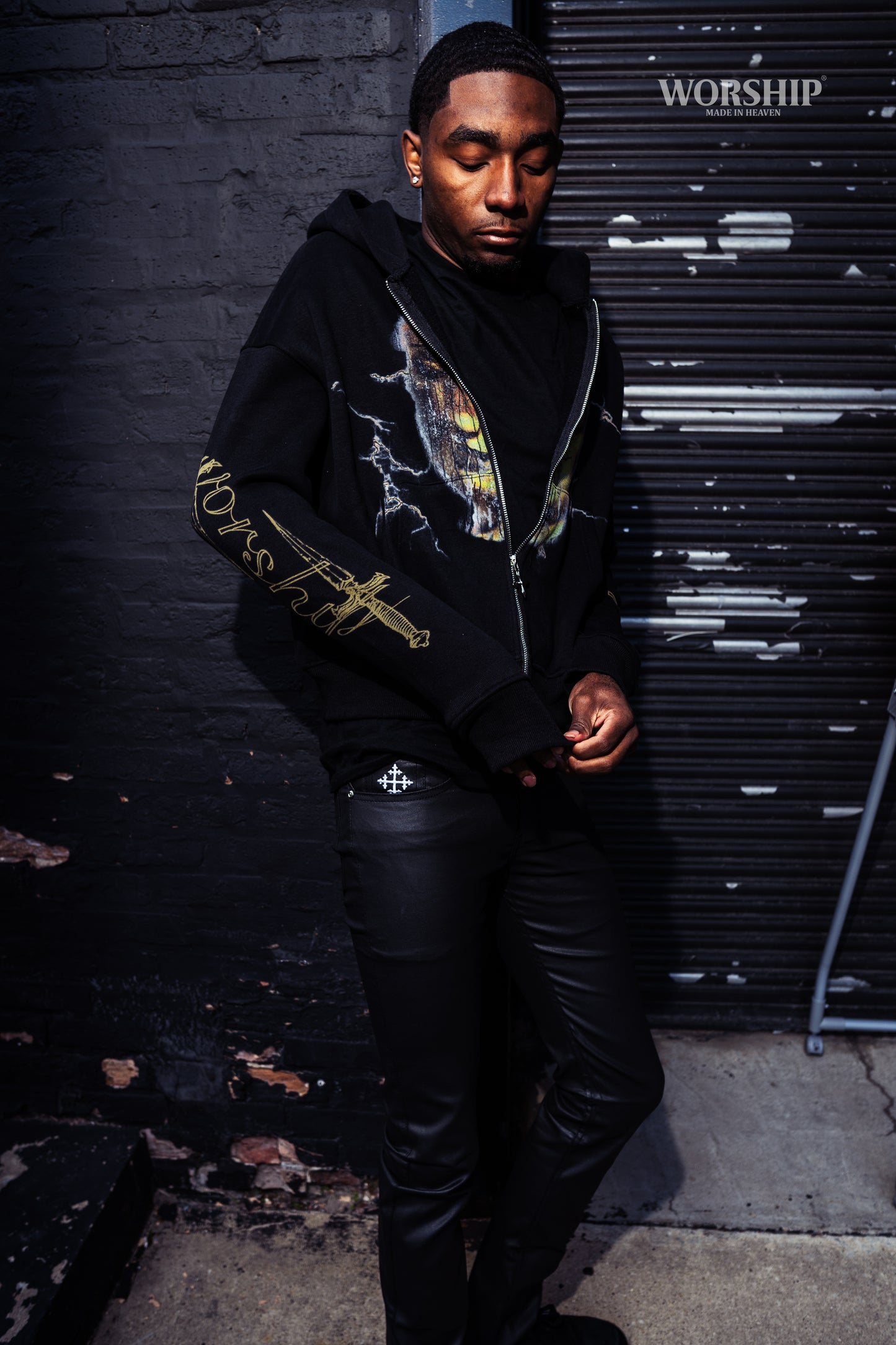 Darkness Mother Mary Zip Hoodie