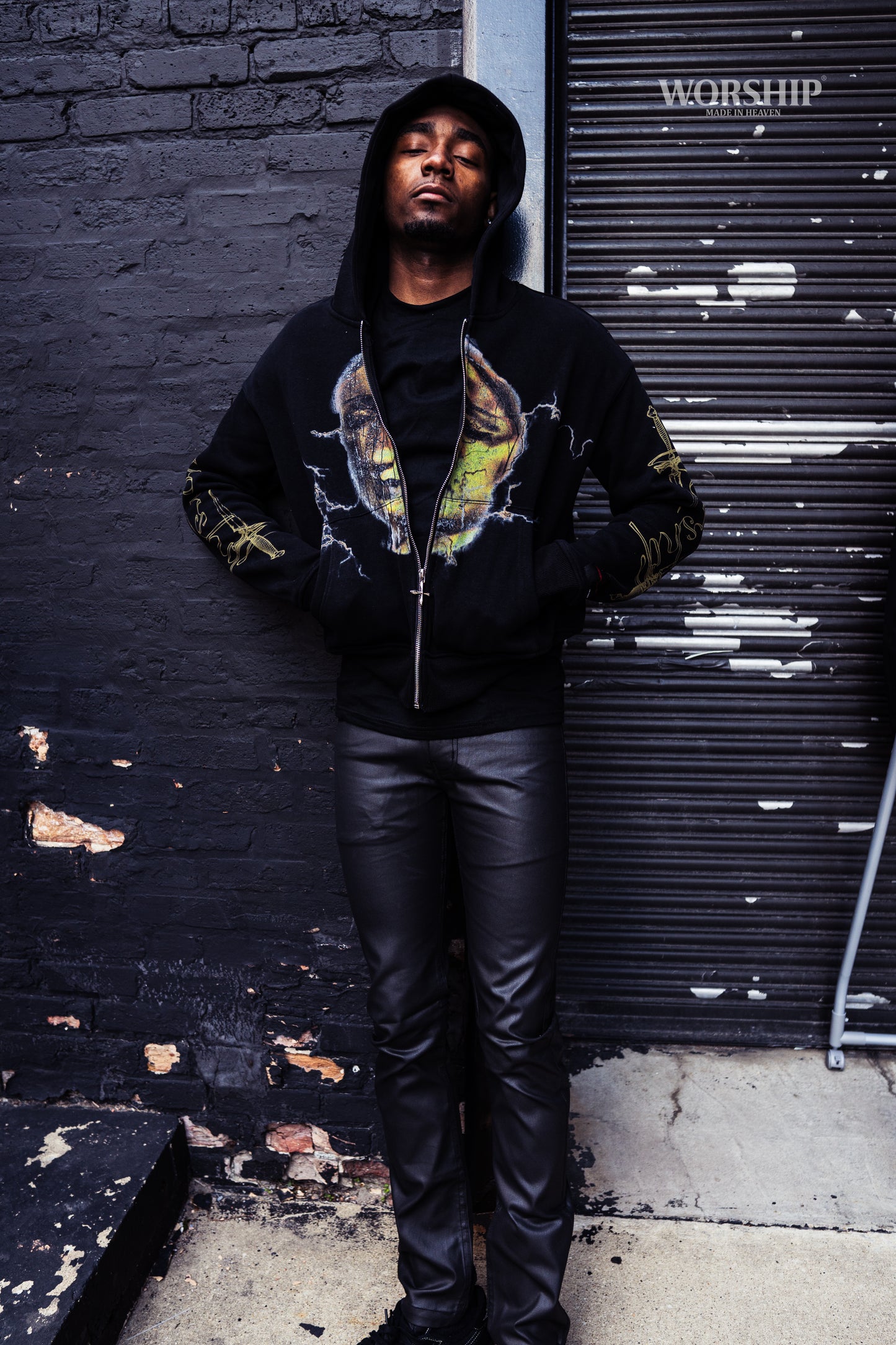 Darkness Mother Mary Zip Hoodie
