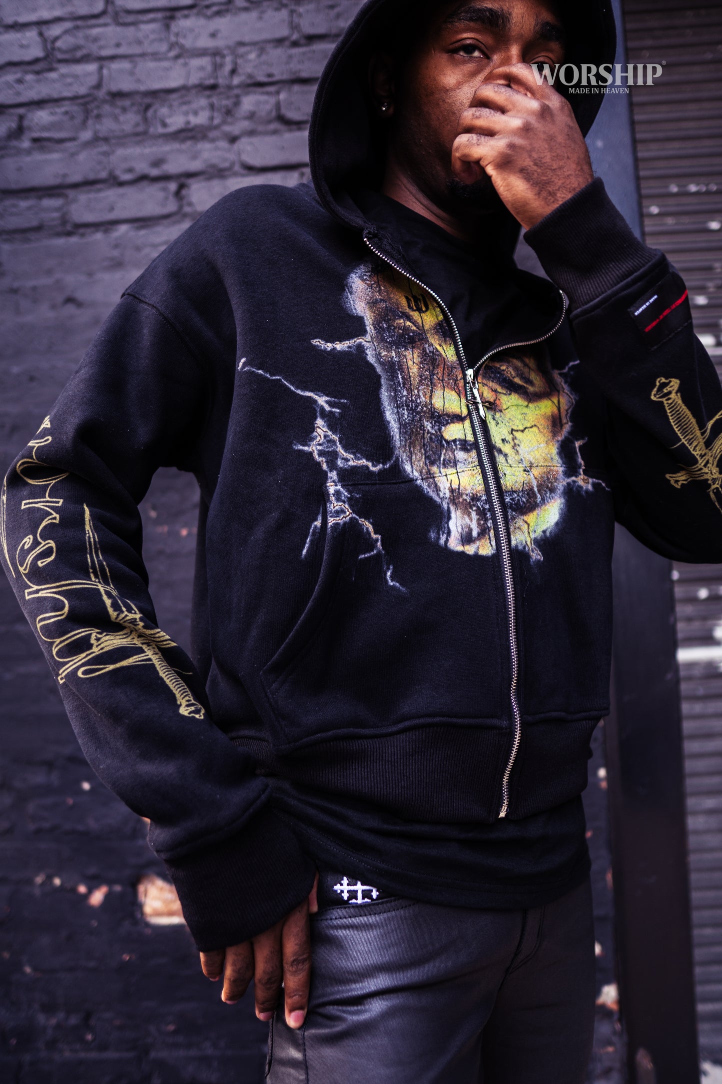 Darkness Mother Mary Zip Hoodie