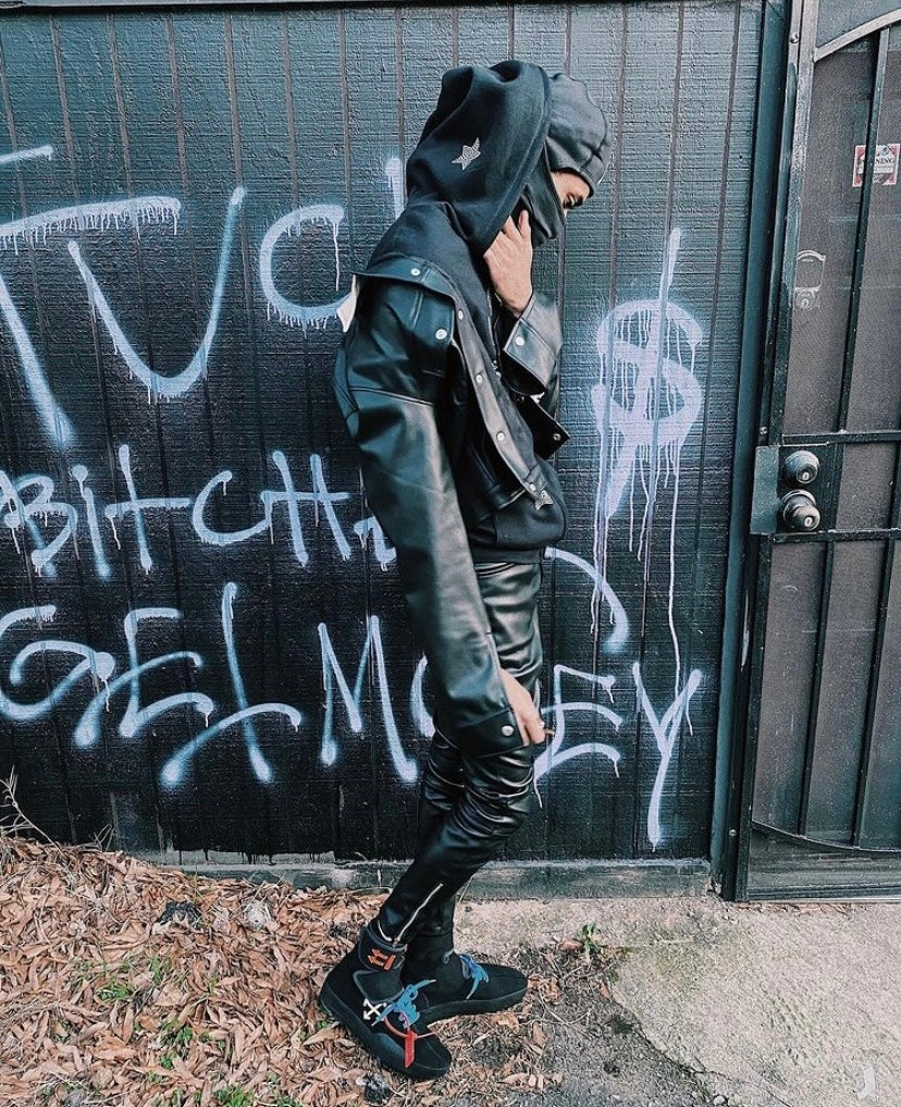 Midnight Leather Cargo Pant