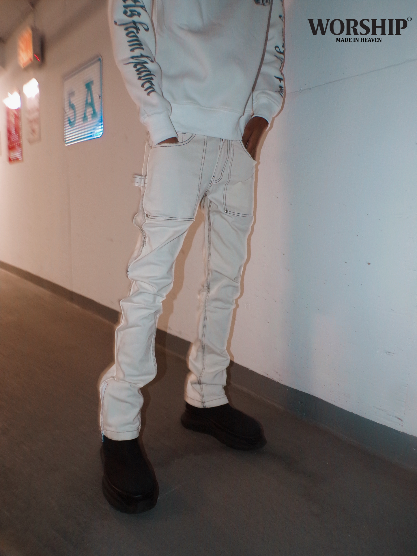 Carpenter Pant  (White)
