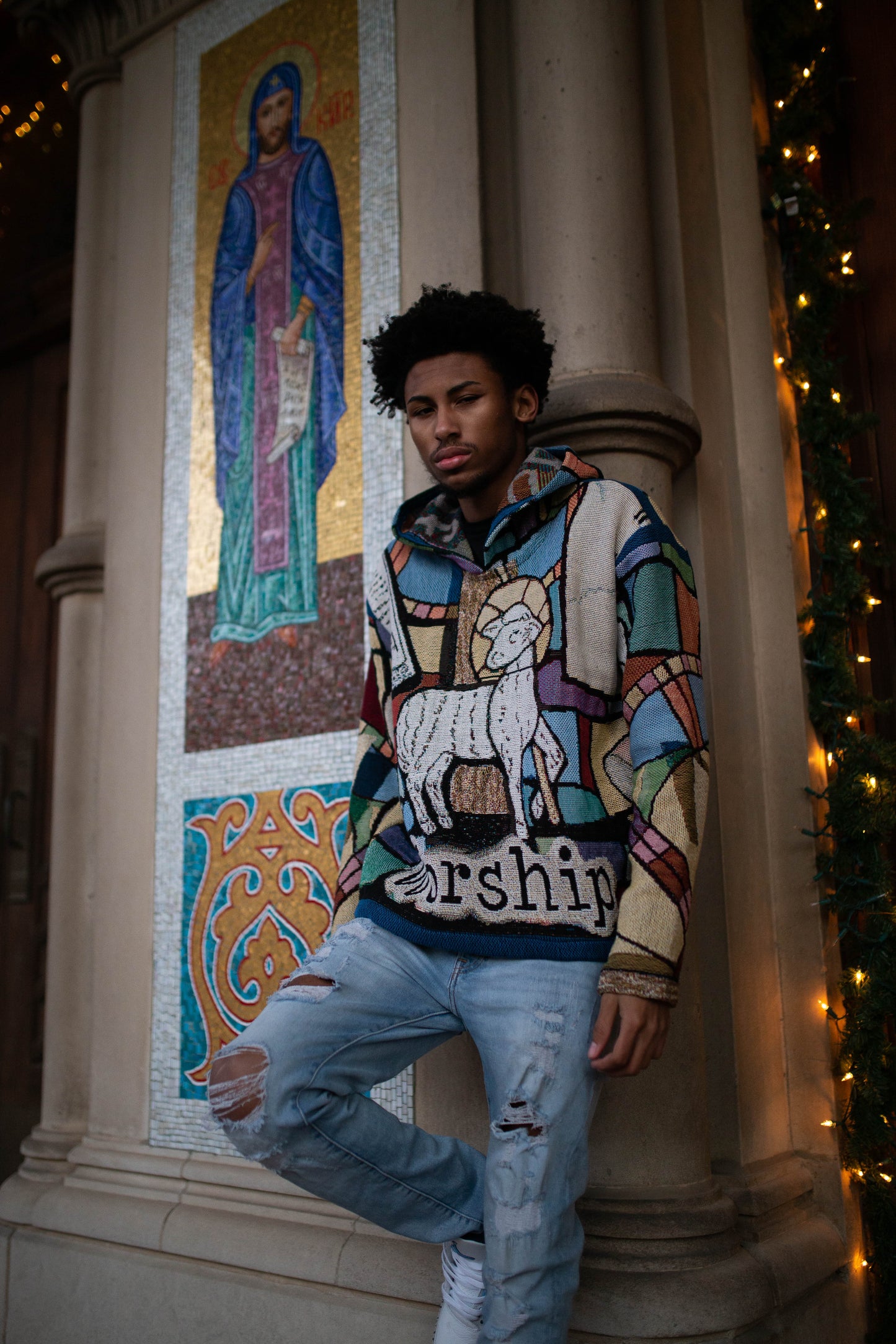 Lamb Tapestry Hoodie