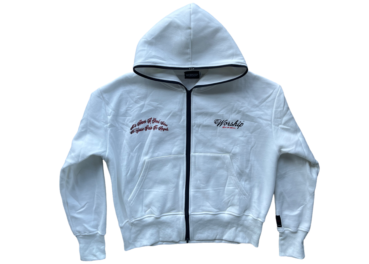 Made In Heaven Rhinestone Hoodie (White)