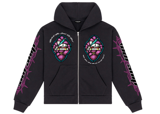 Stained Glass Lamb Zip Hoodie