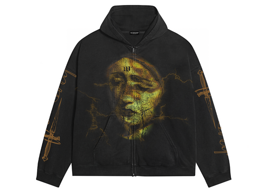 Darkness Mother Mary Zip Hoodie