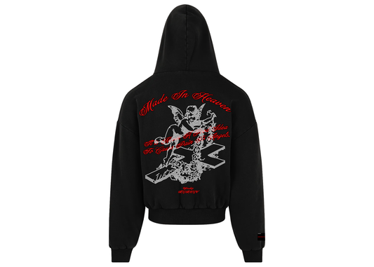 Made In Heaven Rhinestone Hoodie (Black)