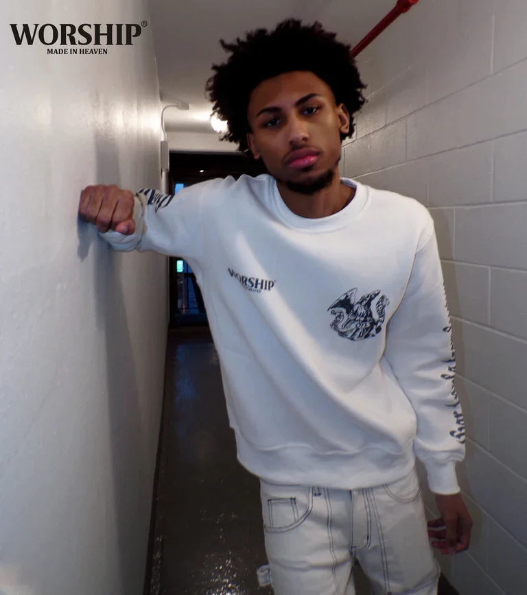 Heaven On Earth Crewneck (Bone White)