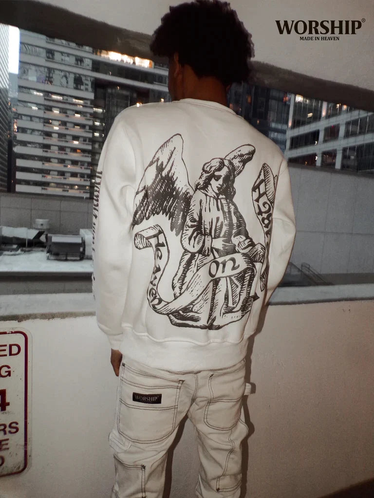 Heaven On Earth Crewneck (Bone White)