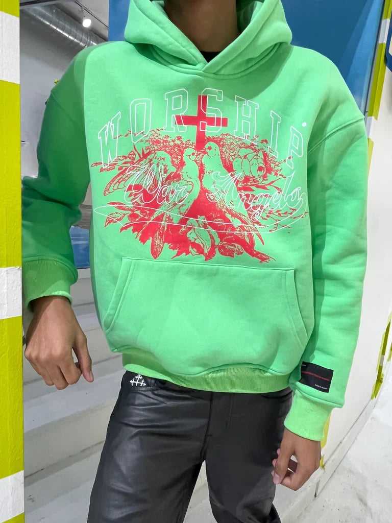 War Angels Hoodie (Lime)